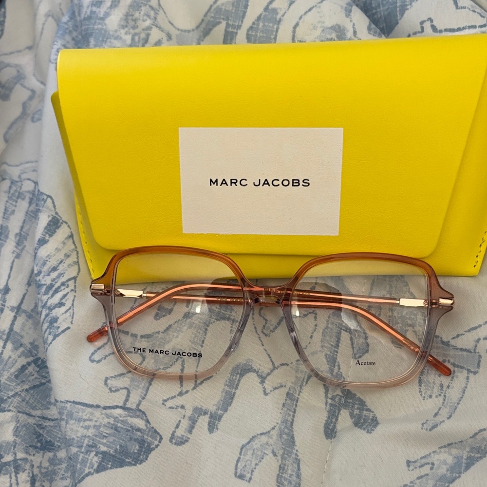 Marc Jacobs Yellow Case with Stylish Glasses ( RX frame)